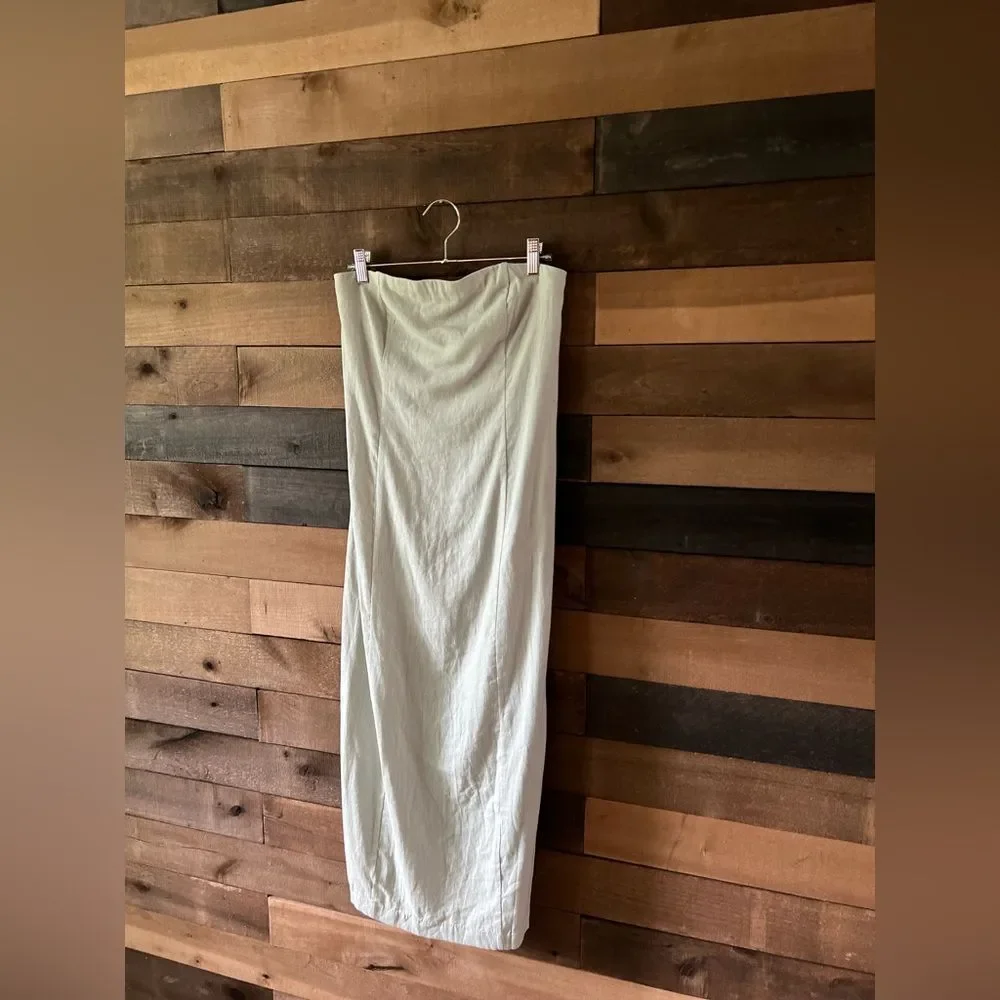 Abercrombie & Fitch Light Mint Green Strapless Maxi Dress